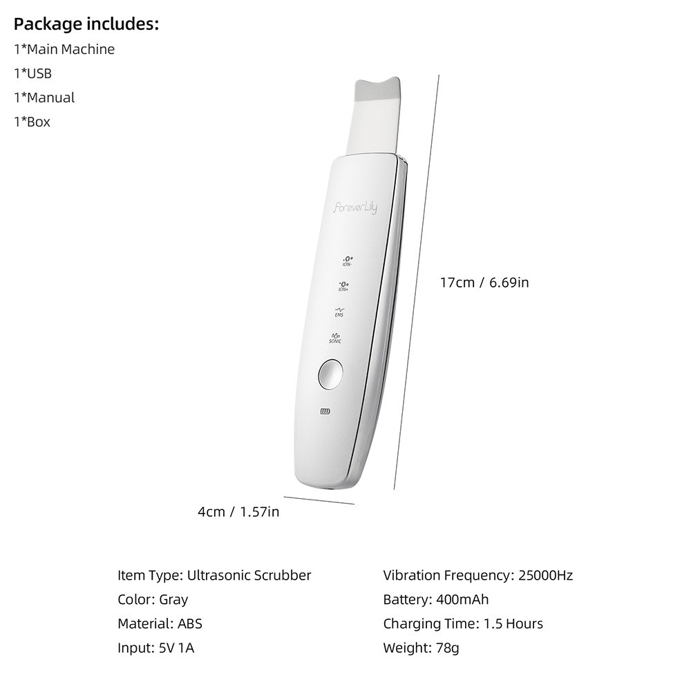 Máy Rửa Mặt Làm Sạch Sâu Loại Bỏ Mụn Đầu Đen Siêu Âm usb