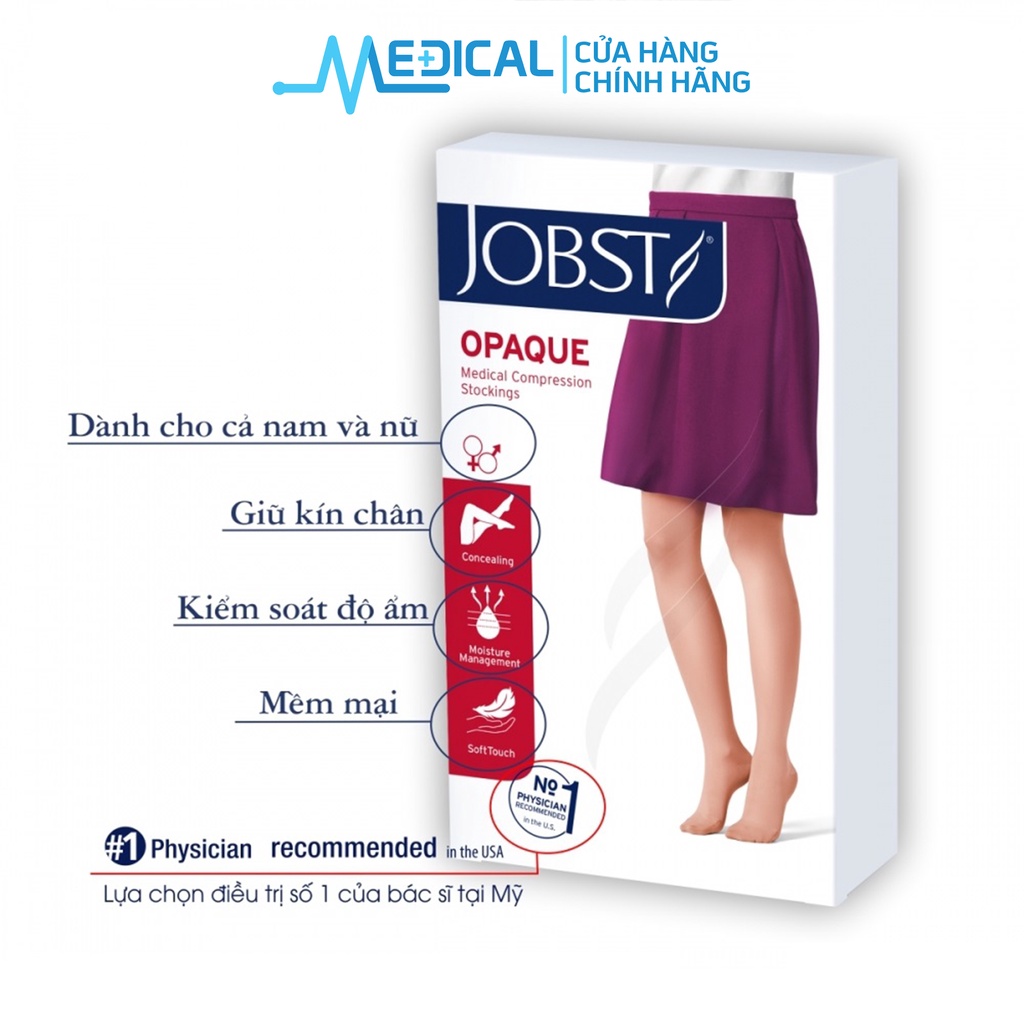 Vớ tất đùi y khoa hỗ trợ suy giãn tĩnh mạch JOBST Opaque - MEDICAL