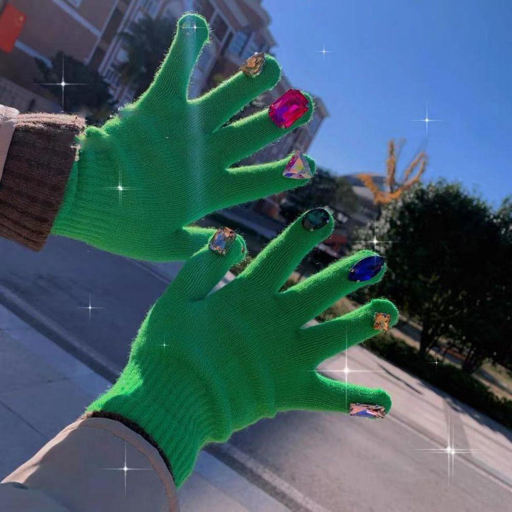 Găng Tay Thu Đông Mát Mẻ Hợp Thời Trang Màu Sắc Ngẫu Nhiên Cho Nữ|Găng Tay Len Thiết Kế Xinh Xắn Hợp Thời Trang