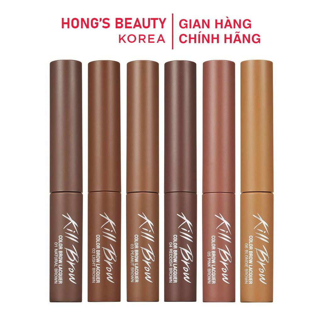 Mascara mày Clio Kill Brow Color Brow Lacquer 4.5G tự nhiên, lâu trôi- HONGS BEAUTY