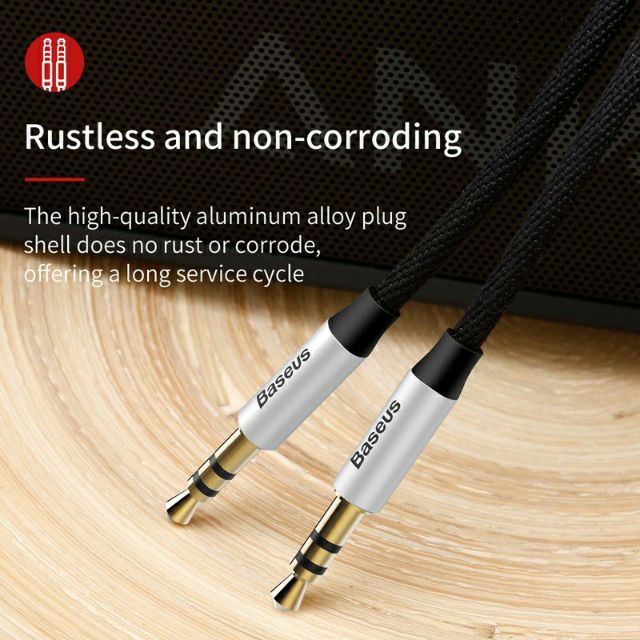 Dây cáp âm thanh chất lượng cao AUX Audio 3.5 Baseus M30 (Aux Cable 3.5mm Jack Male to Male)