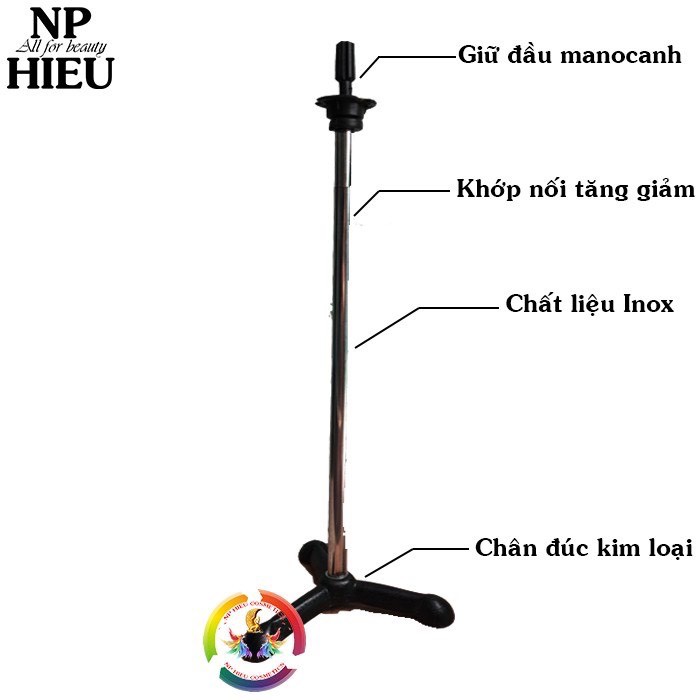 Đế 3 chân giữ đầu manocanh
