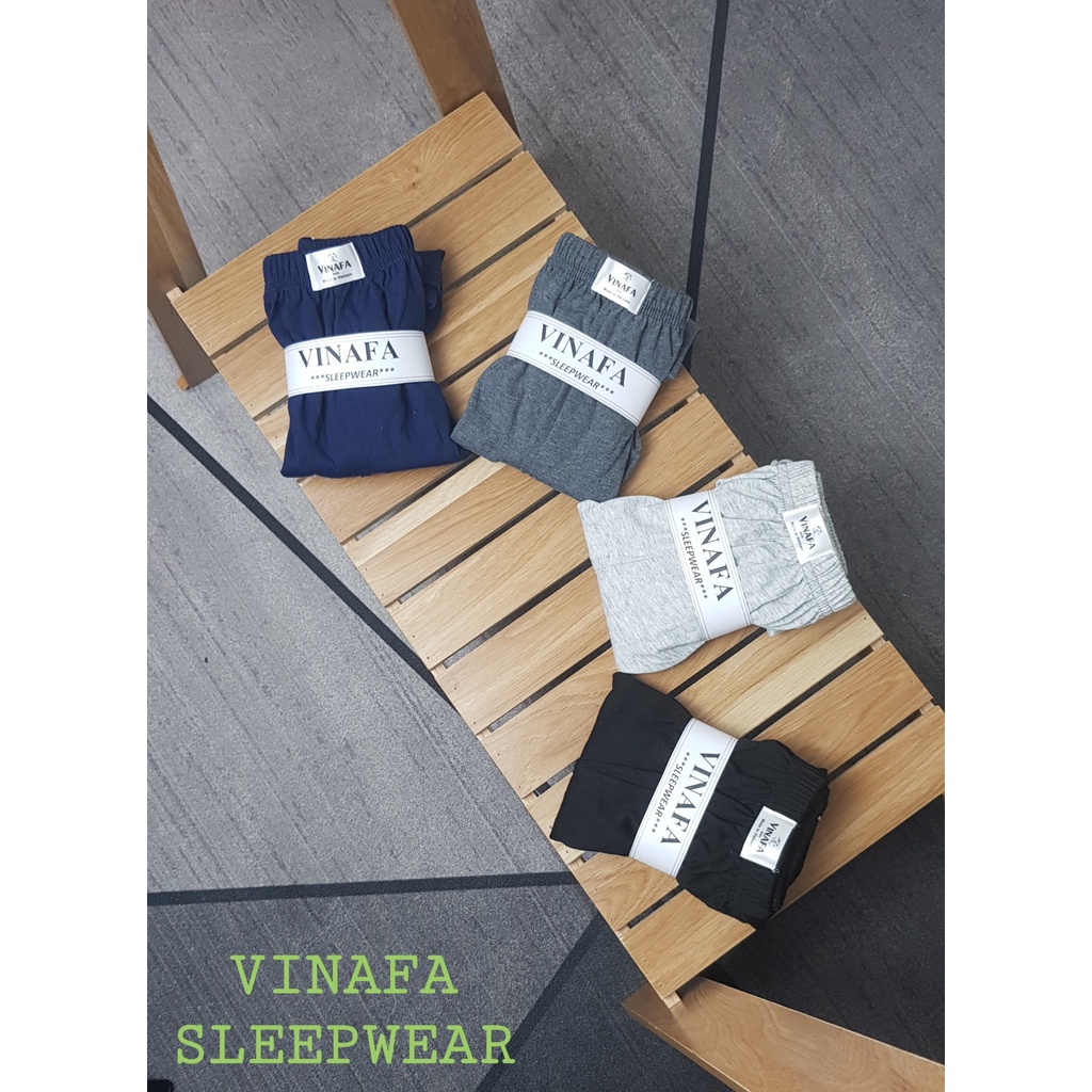 Quần đùi cotton nam mặc nhà co giãn thoáng mát