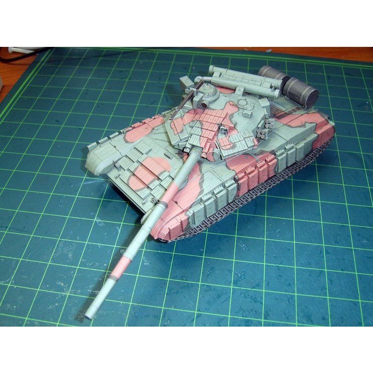 Mô hình giấy 3D  xe tank T64B tỉ lệ 1/35