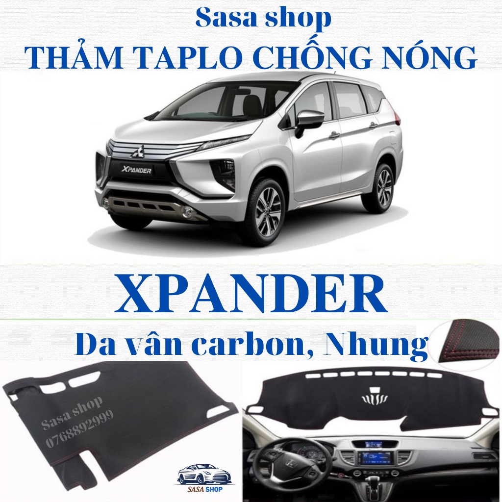 [Mã LIFEAUMAY giảm 10% tối đa 30k đơn 150k] Thảm taplo Xpander da Cacbon chống nóng, chống chói - Giá tại xưởng