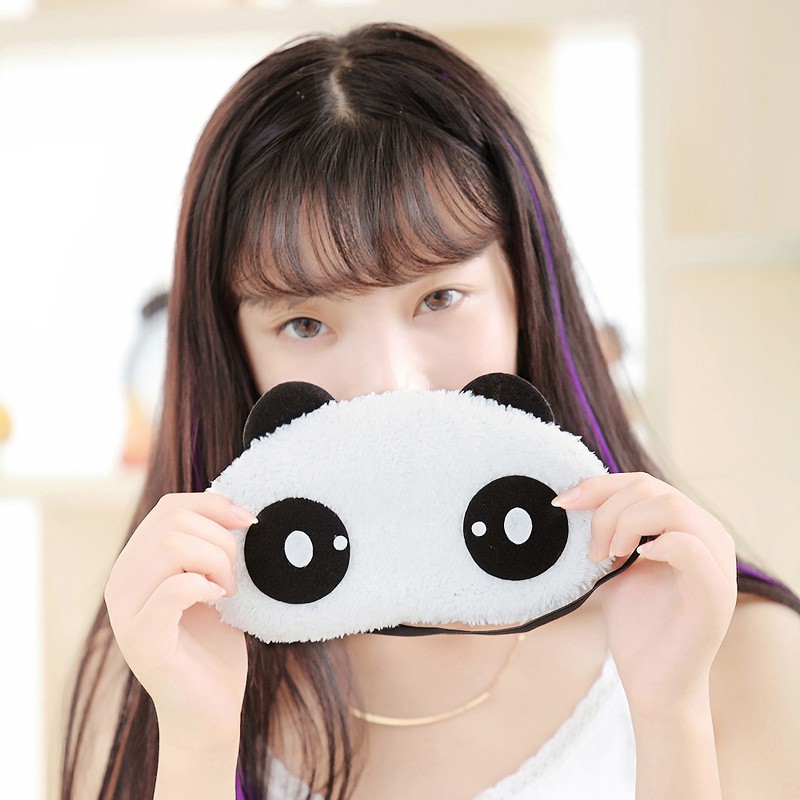 TẤM BỊT MẮT NGỦ HÌNH GẤU PANDA DỄ THƯƠNG CHẤT LIỆU BÔNG MỀM MẠI, DÂY THUN CO GIÃN TỐT - MIẾNG CHE MẮT NGỦ HIỆU QUẢ