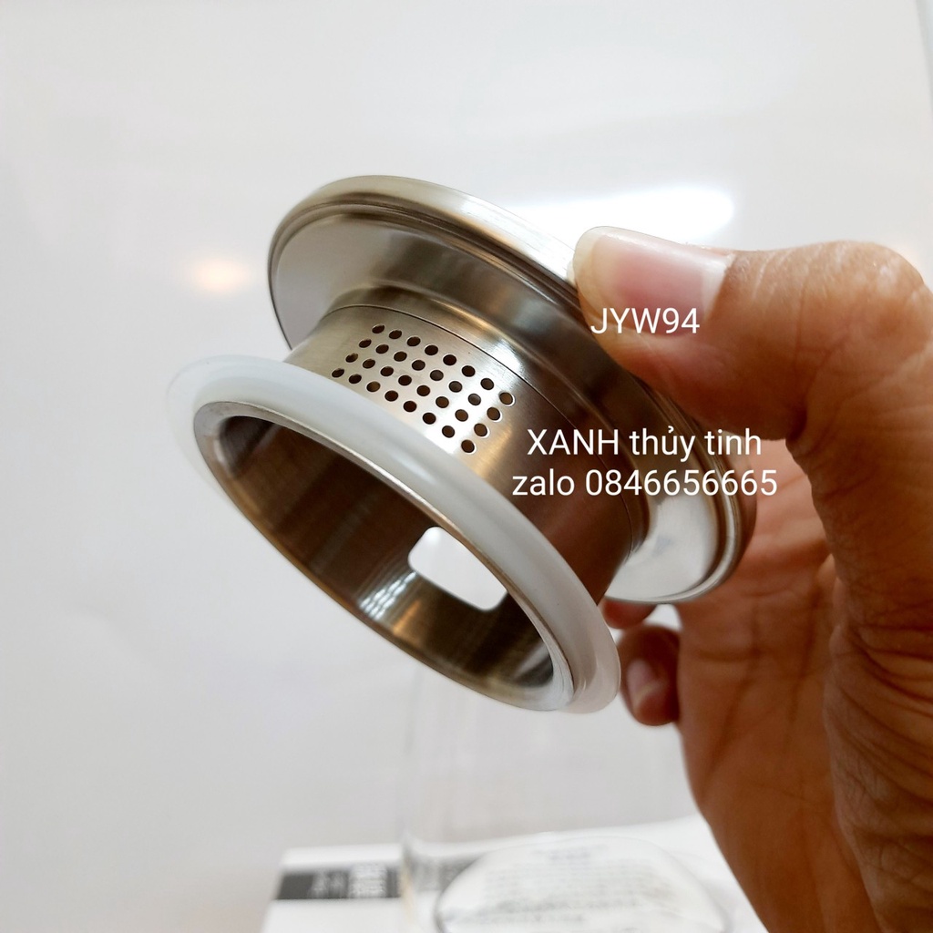 Bình thủy tinh quai vàng, nắp inox 1500ml - Mã JYW94