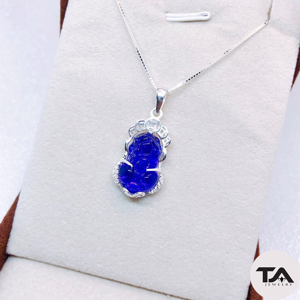 Dây chuyền tỳ hưu phong thủy bọc bạc ta 5 đồng tiền- TAJEWELRY