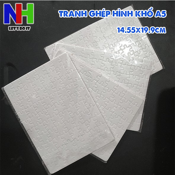 Phôi tranh ghép hình khổ A5 (14.5x19.9cm) - in chuyển nhiệt