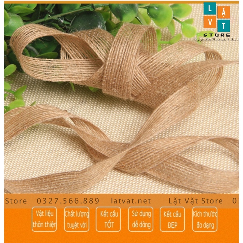 Ruy băng DIY lụa ephedra sáng tạo từ cây gai dầu trang trí, handmade, tiệc cưới, Giáng sinh- ribbon Decor