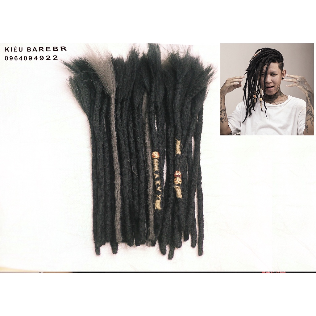 Dreadlock combo 10soi - Mua Đủ Bộ 30 sợi Trở Lên Sẽ Có 2 Sợi Trang Trí Sẵn Kèm Theo.