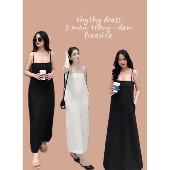 Đầm maxi hai dây linen - Đầm suông hai dây