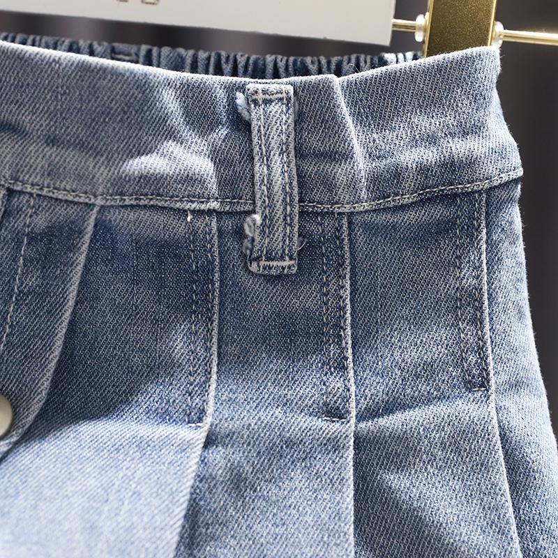 Váy Denim Thời Trang Mùa Hè Hàn Quốc Dành Cho Bé Gái 1-5 Tuổi 2023