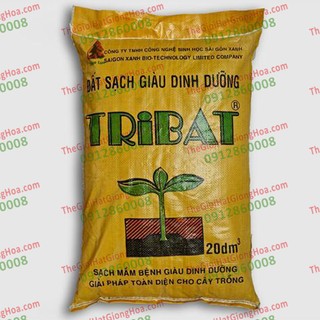 Đất sạch dinh dưỡng Tribat 20dm3 (nặng ~10 kg)