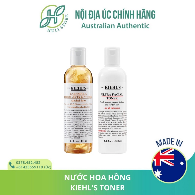 Toner Hoa Cúc Kiehl’s Calendula Herbal Alcohol-Free / Ultra Facial Toner
