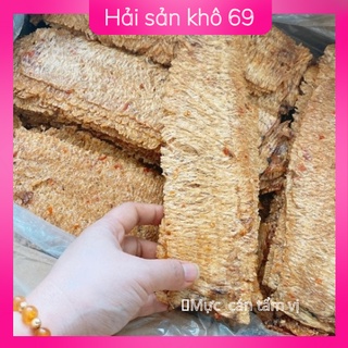Mực cán tẩm vị nguyên con chính gốc loại 1, vị vừa ăn thơm ngon, Túi zíp 500g - Hải sản khô 69.