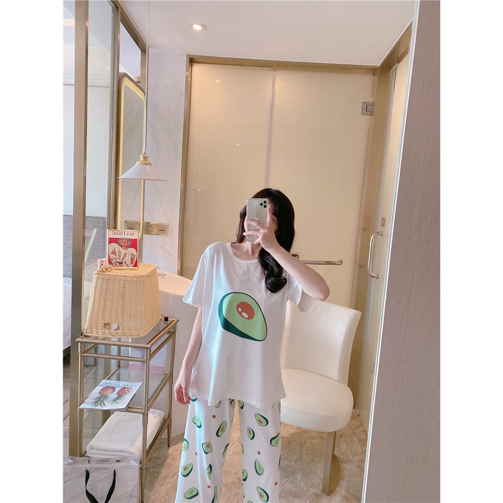 Bộ ngủ quả bơ siêu dễ thương chất siêu mát- M7