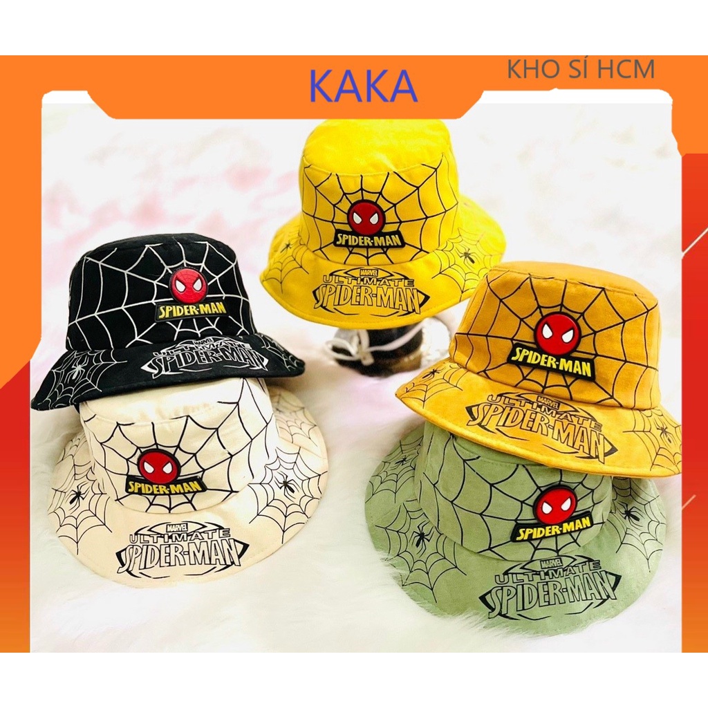 Mũ nón bucket rộng vành siêu nhân cho bé trai 5-10 tuổi