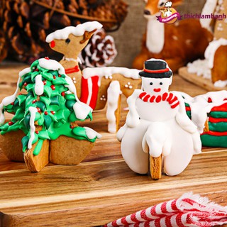 Khuôn Nhấn Bánh Cookie 3D Giáng Sinh
