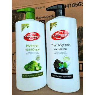[ FREESHIP 50K] Sữa tắm LIFEBUOY Matcha khổ qua / Than hoạt tính 850Gr