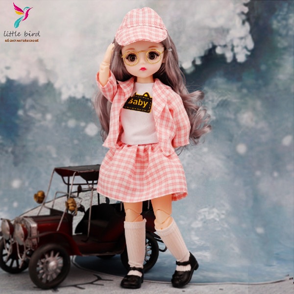 Búp bê barbie 30cm mắt 4D đóng-mở, khớp cử động linh hoạt tùy chỉnh được nhiều tư thế [Đồ chơi, quà tặng bé gái]