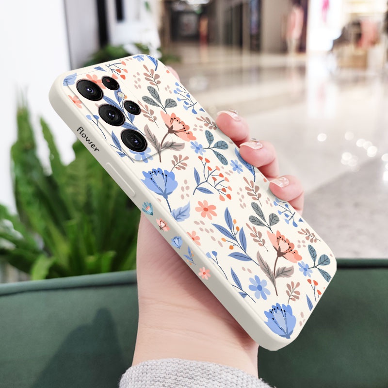 Ôp Điện Thoại Họa Tiết Khu Vườn Lãng Mạn Thời Trang Cho samsung galaxy s23 s22 fe ultra plus Ốp
