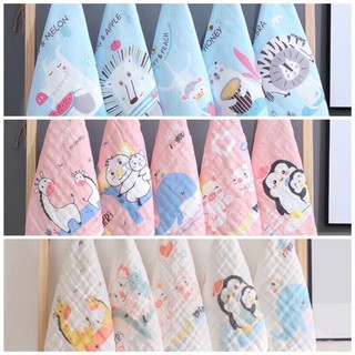 Set 5 Khăn sữa xô 6 lớp mịn 30*30 cm, hàng đẹp