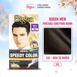 Thuốc nhuộm phủ bạc Bigen Men Speedy Color 80ml dành cho nam, nhuộm tóc bạc hoàn toàn, dạng kem
