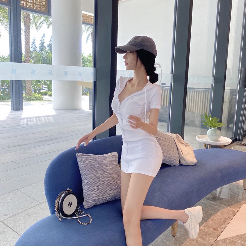 Đầm Ôm Tay Ngắn Có Nón Trùm Đầu Thời Trang Dành Cho Nữ | BigBuy360 - bigbuy360.vn