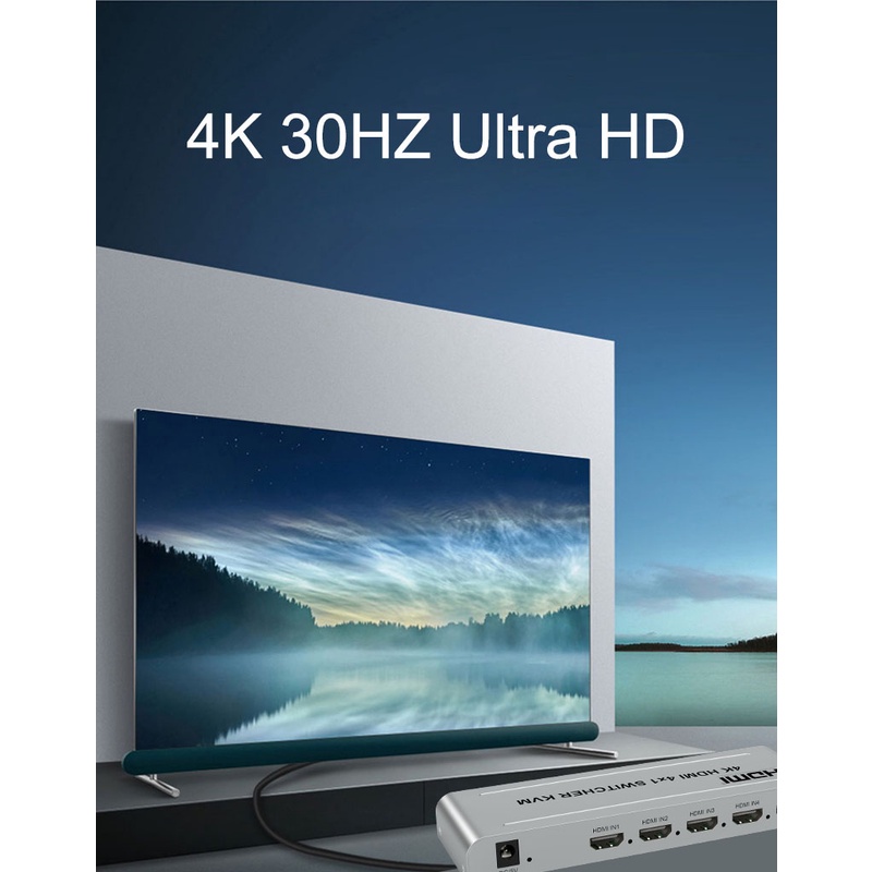 Bộ Chuyển Đổi Âm Thanh 4k 4x1 hdmi kvm 4 Trong 1 Cho ps4 tv box