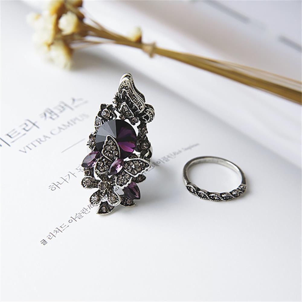 HS (MớI) Nhẫn HợP Kim ĐíNh Đá HìNh BướM Xinh XắN