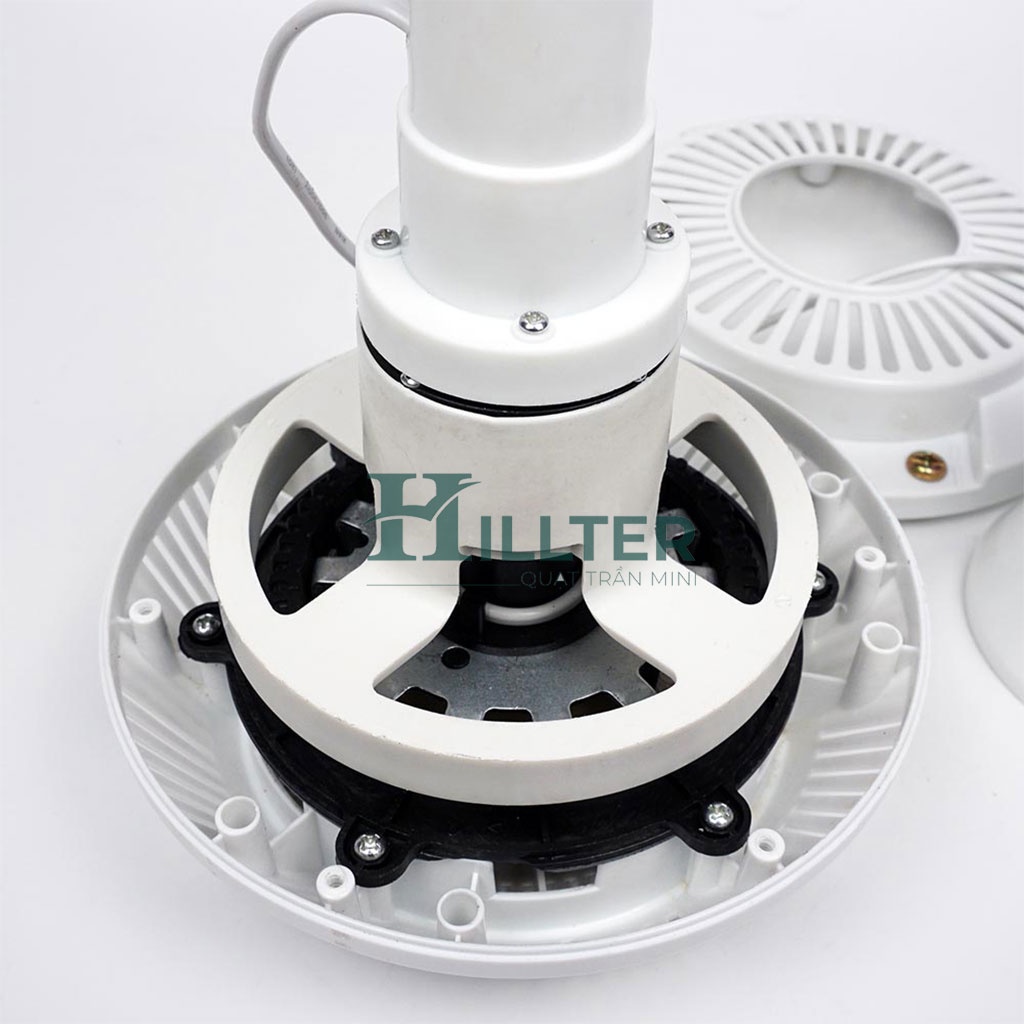 Quạt trần mini Hillter 3 cánh loại lớn HD105 - Êm ái siêu mát - Động cơ DC tiết kiệm điện năng -BH 12 Tháng