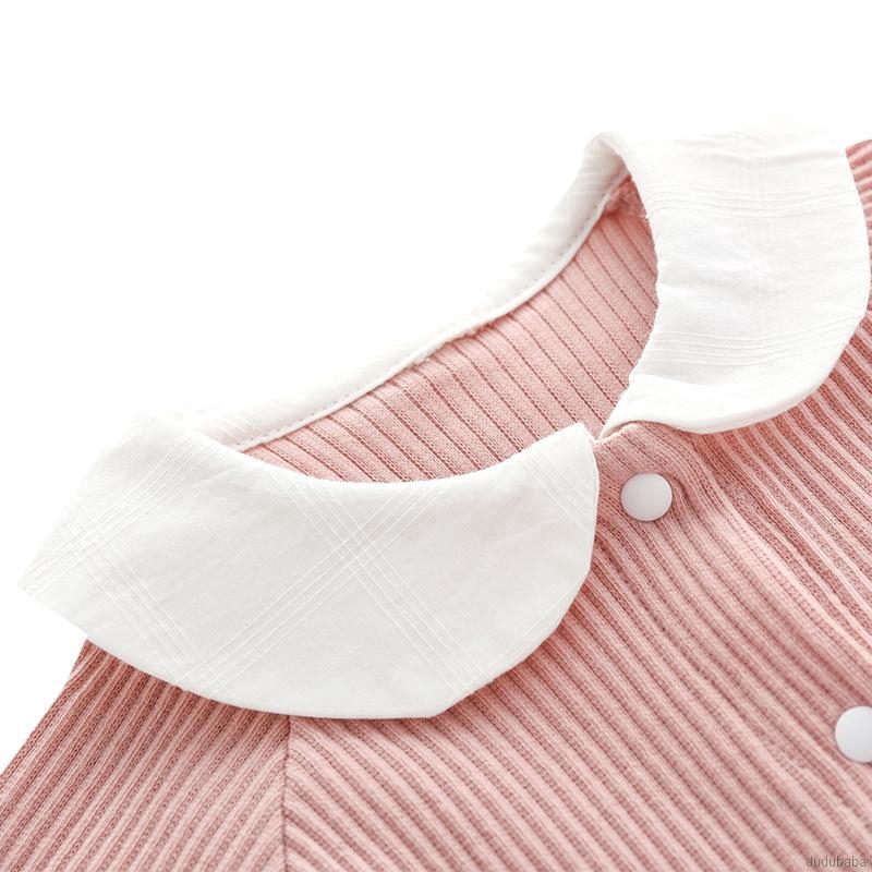 Bodysuit tay dài màu trơn xinh xắn dành cho bé 0-12 tháng tuổi