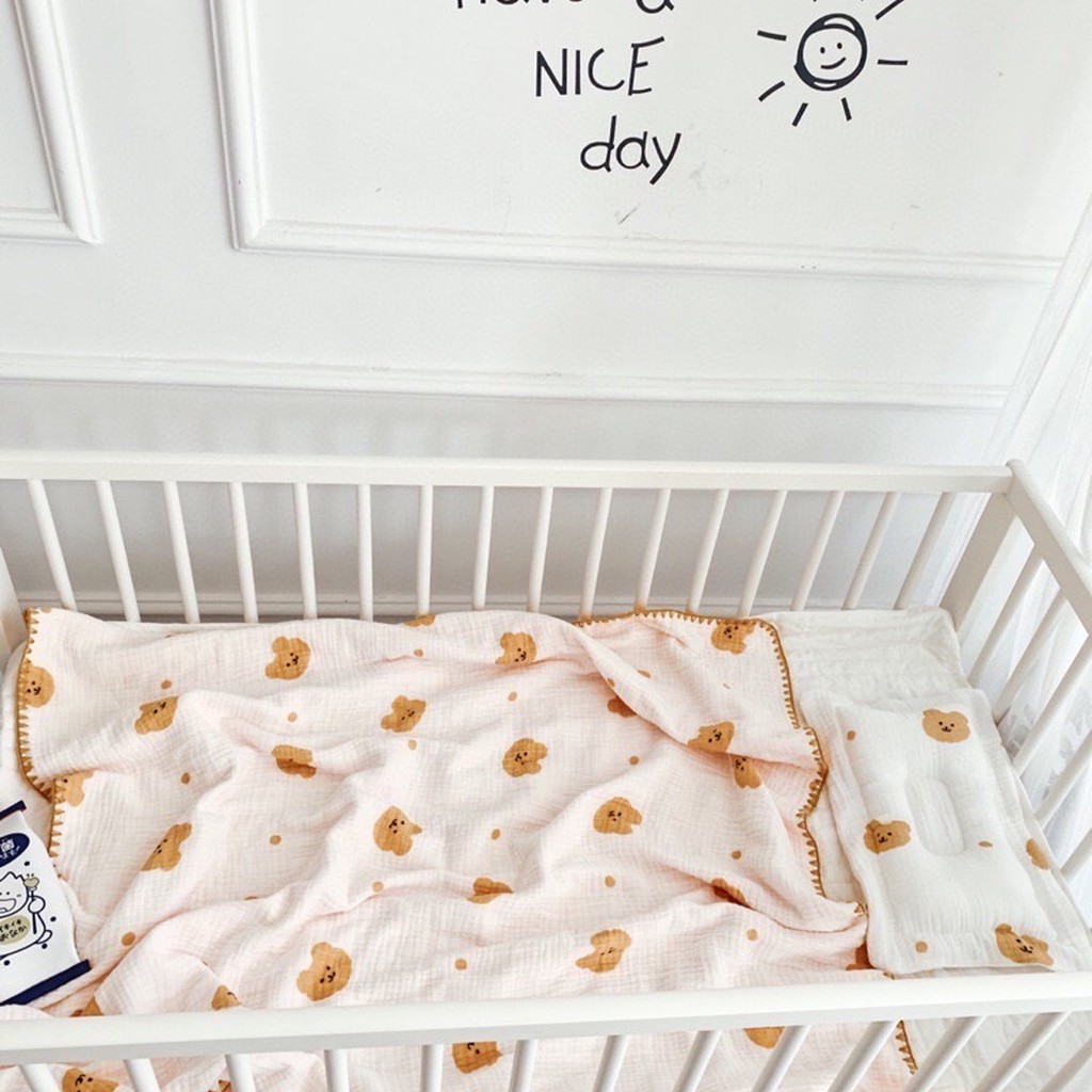Chăn Xô Mùa Hè Họa Tiết Xinh Phong Cách Hàn Quốc Cho Bé 100 x 100 Baby Dreams