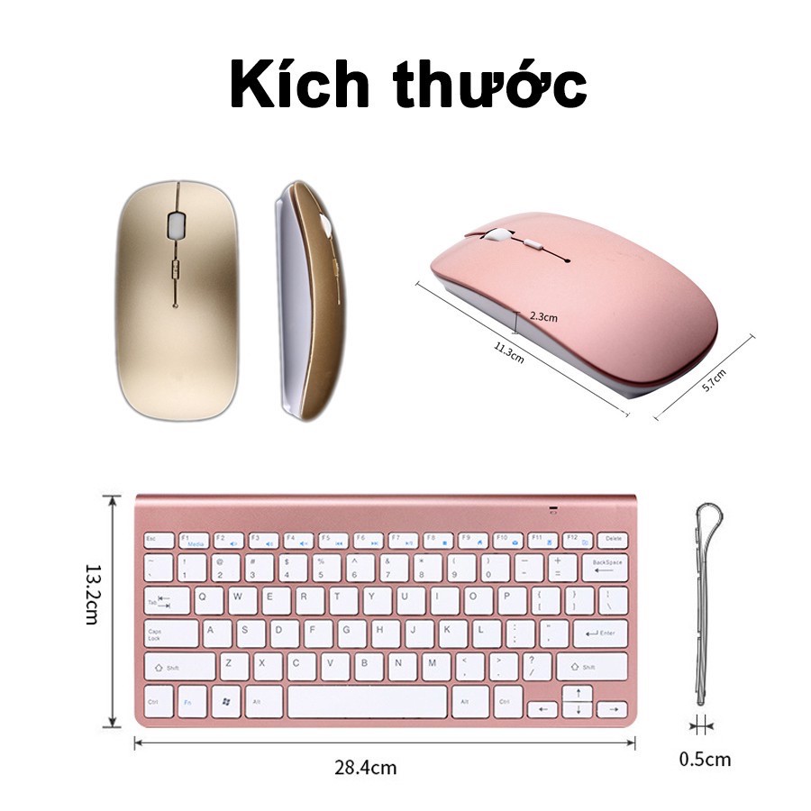 [KẾT NỐI KHÔNG DÂY] Bàn Phím và Chuột Không Dây Chống Thấm Nước 2.4G dùng cho laptop, máy tính pc [ BH 6 THÁNG ]