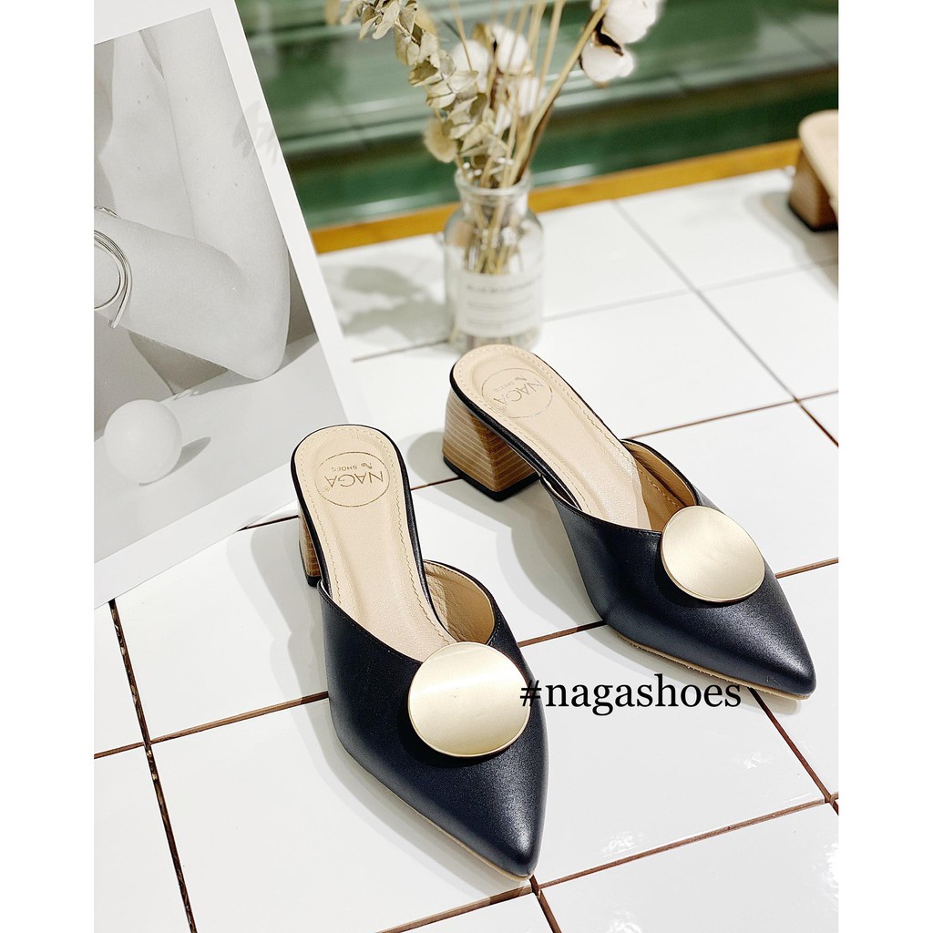 DÉP SỤC NAGASHOES PHỐI KHÓA TRÒN LÕM NAD104