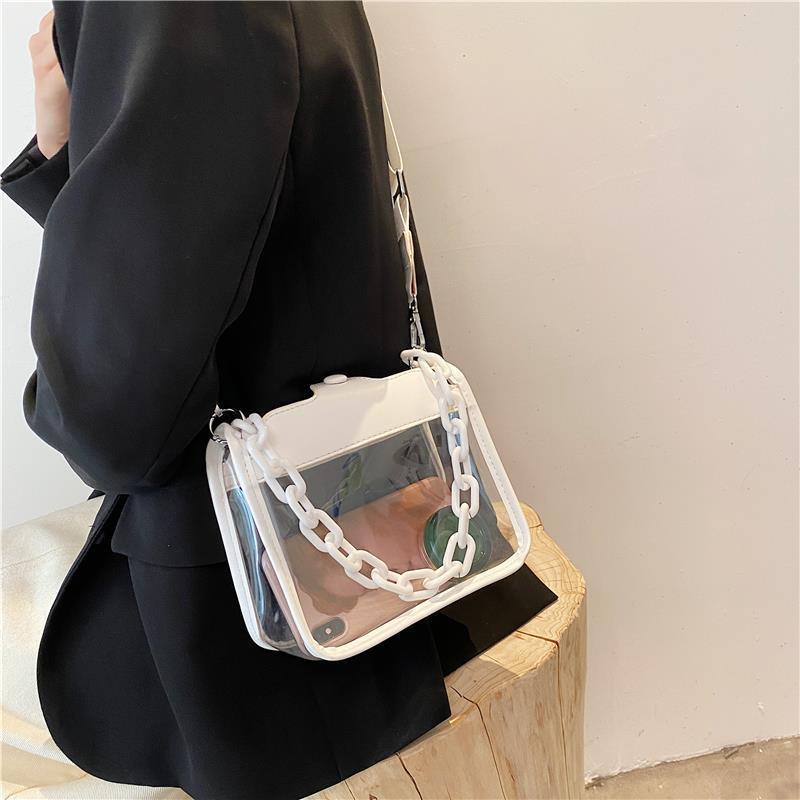 Túi Đeo Chéo Trong Suốt Phong Cách Hàn Quốc Dễ Phối Đồ Thời Trang Mùa Hè Cho Nữ