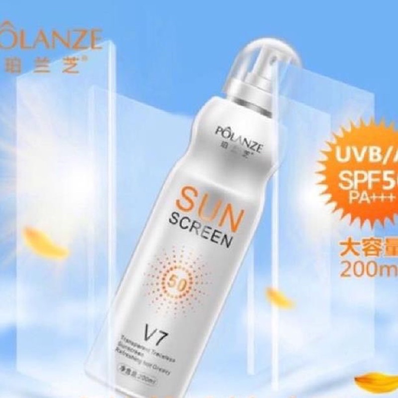 [Mua 3 tặng 1] xịt chống nắng Sun Screen V7 Hàn Quốc xịt lên tone trắng da, ko bết dính, k trôi, cam kết chính hãng