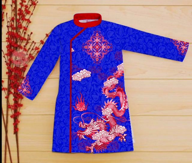 Áo dài gấm bé trai