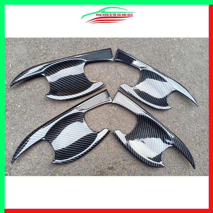 Ốp tay hõm Vios 2019-2022 vân Carbon chống trầy bảo vệ cửa xe ô tô