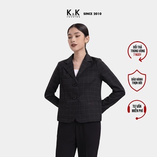 Áo Khoác Caro Lửng K&K Fashion AK10-22 Tay Dài Chất Liệu C thumbnail