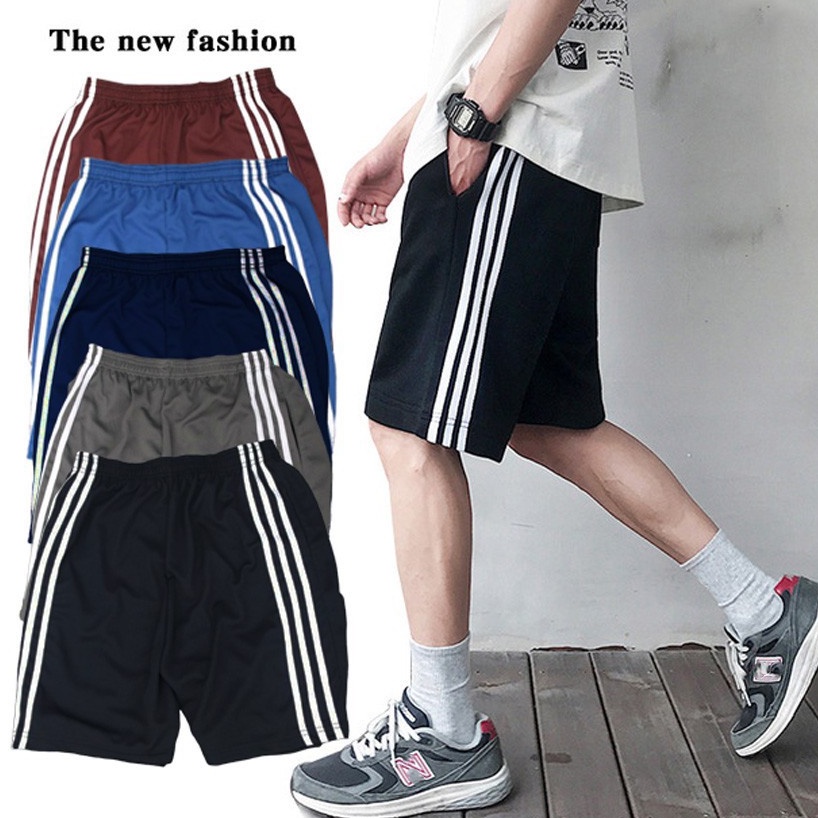 Combo 5 Quần Đùi Nam Nữ - Quần short nam 3 sọc chất vải thun size từ 45kg đến 90kg