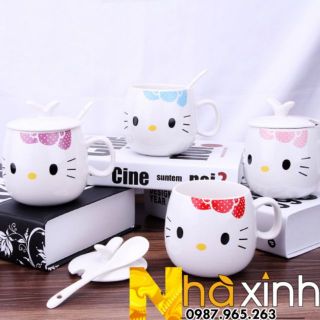 Cốc uống trà có nắp / Ly uống trà cà phê sứ