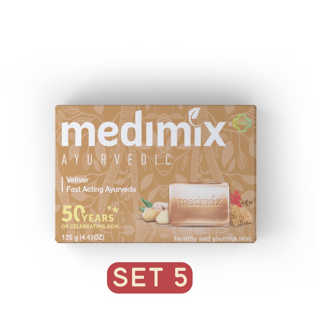 Set 5 Xà phòng Medimix Cỏ Hương Bài 125g/bánh