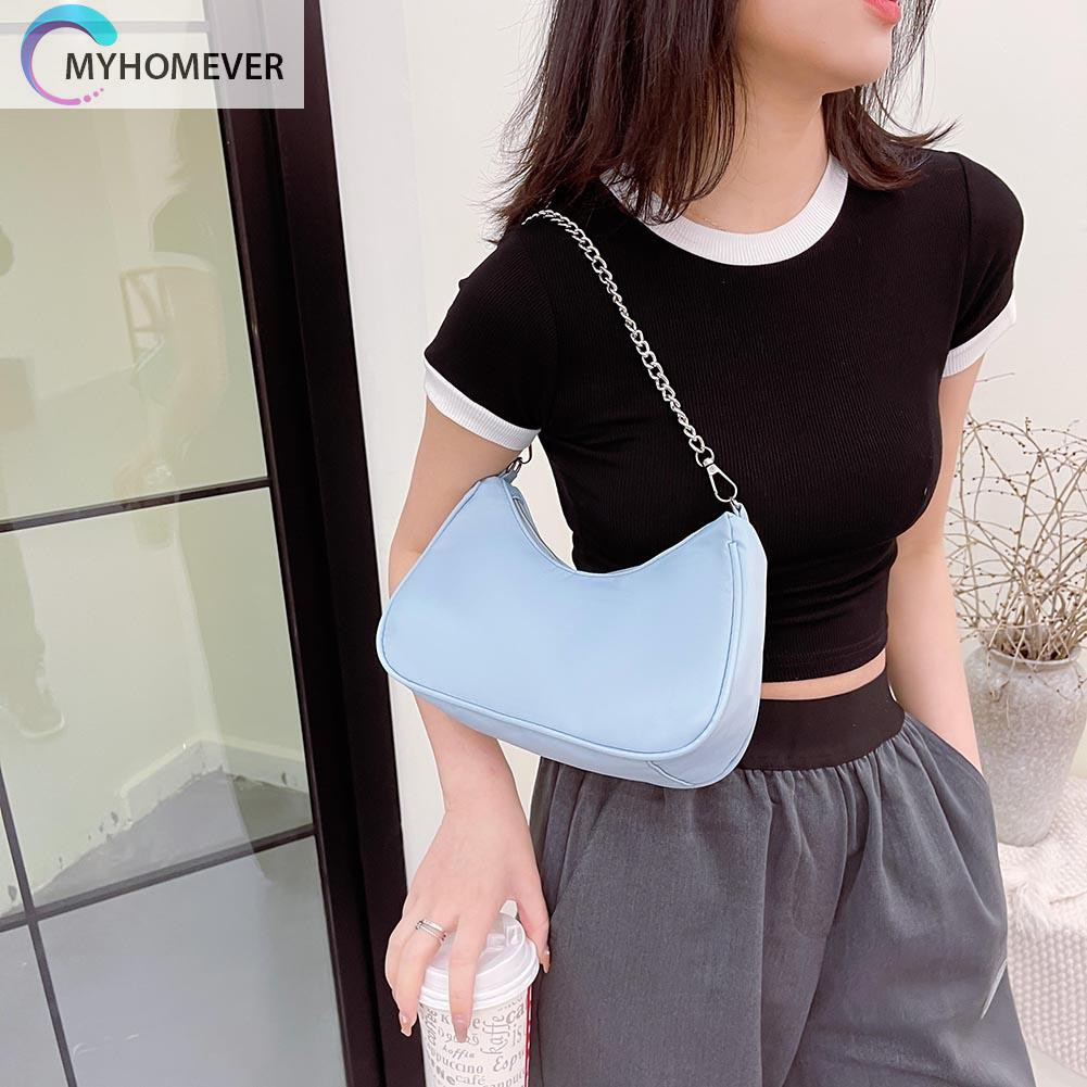Túi đeo vai màu trơn kiểu dáng thời trang dành cho nữ