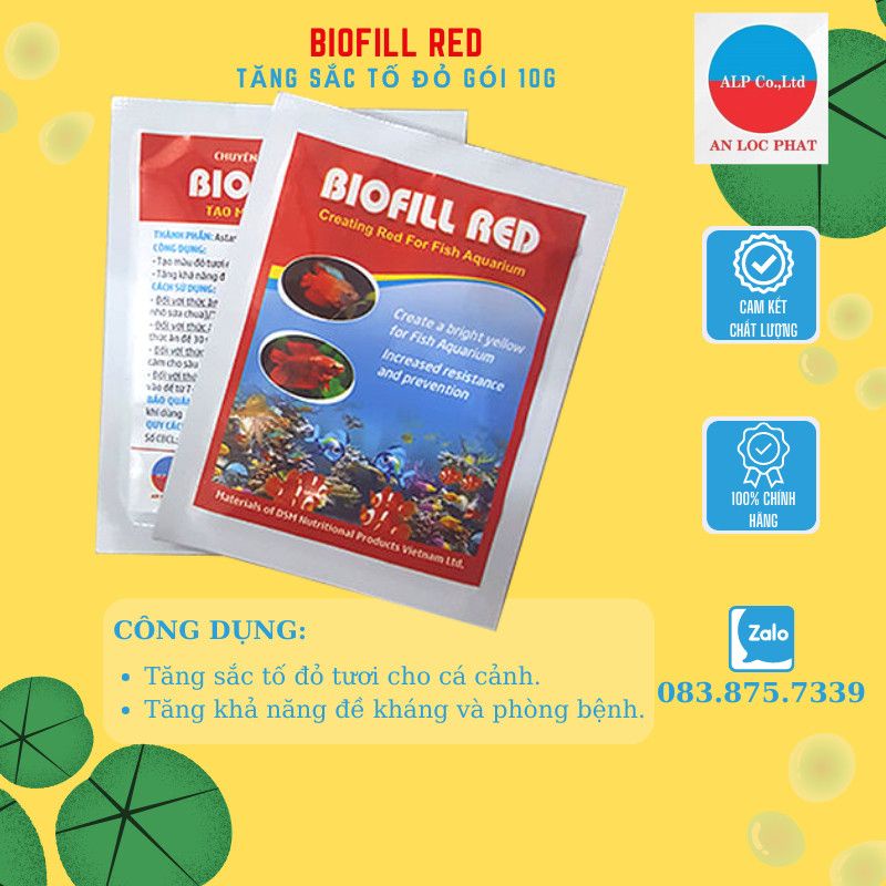 BIOFILL RED cấp sắc tố đỏ cho cá 10gr