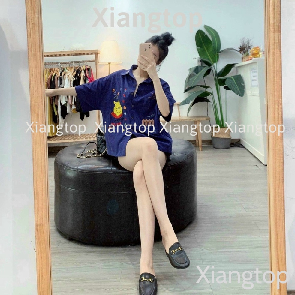 áo sơ mi in gấu DT00011 xiangtop | BigBuy360 - bigbuy360.vn