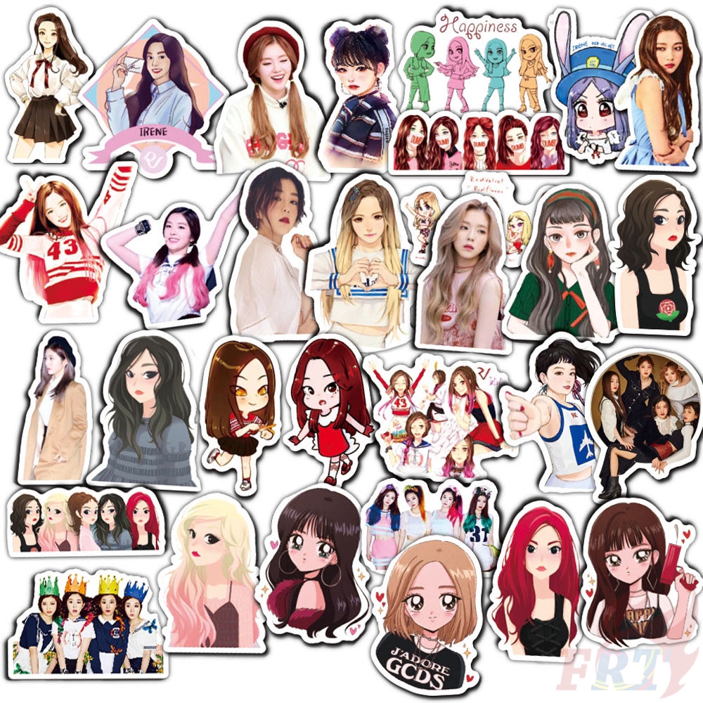 ❉ Red Velvet Series 01 - KPOP Girls Group Irene SeulGi Wendy Joy Yeri Stickers ❉ 50Pcs/Set Superstar Supergirl DIY Fashion Luggage Laptop Skateboard Decals Doodle Stickers