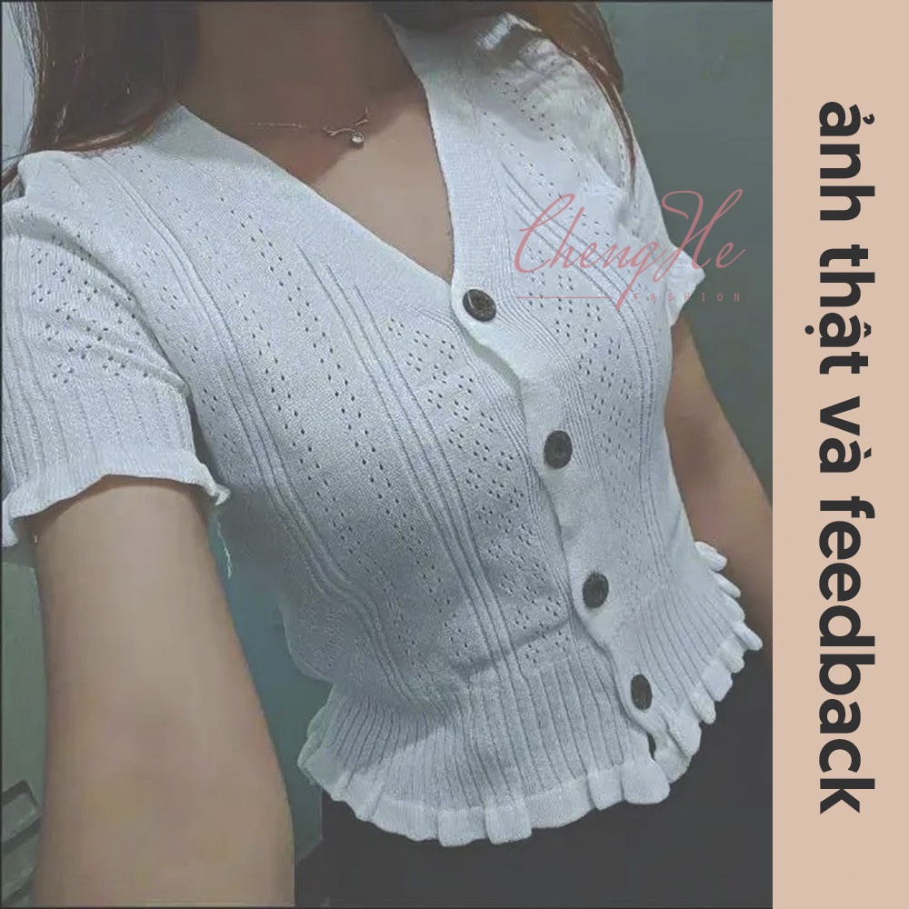 Áo croptop dáng lửng hở eo cộc tay cổ V ôm dáng jennie/ black pink siêu xinh A00013