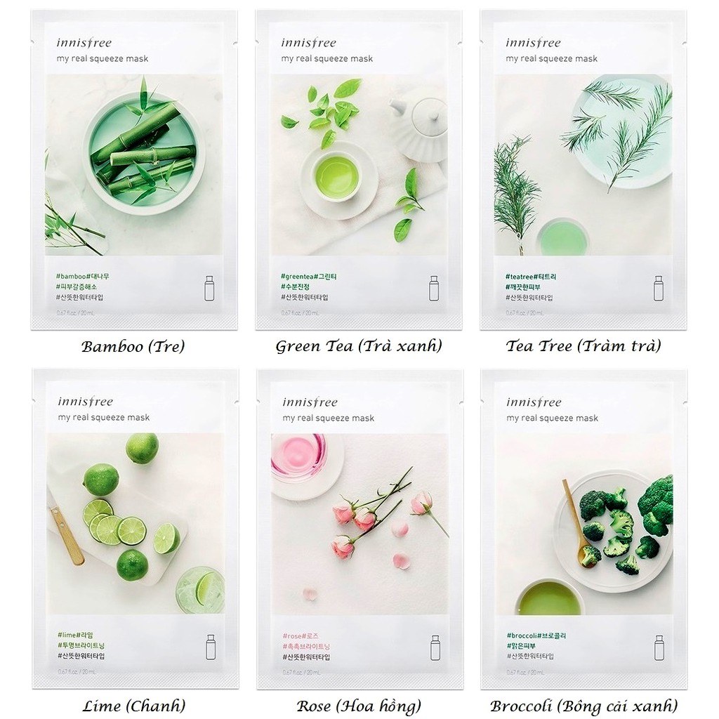 Mặt Nạ Innisfree - Mặt Nạ Giấy My Real Squeeze Mask